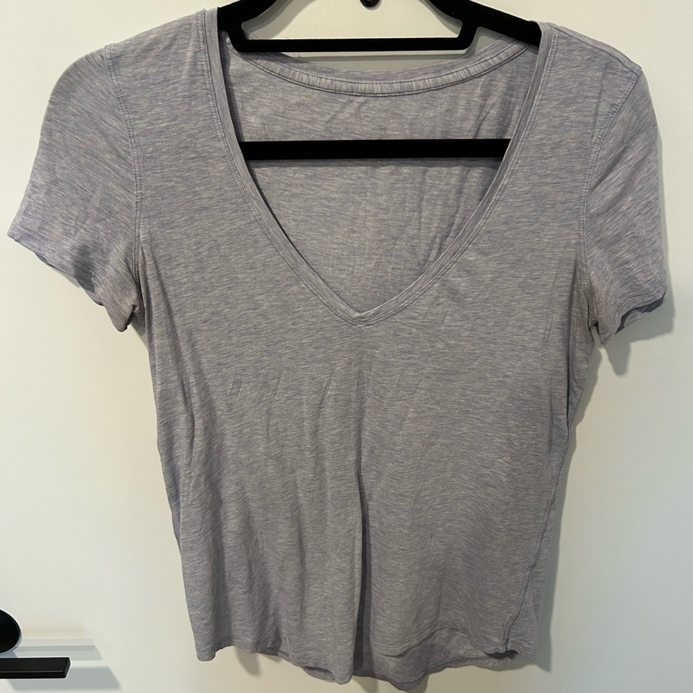 Heathered blue Lululemon t shirt